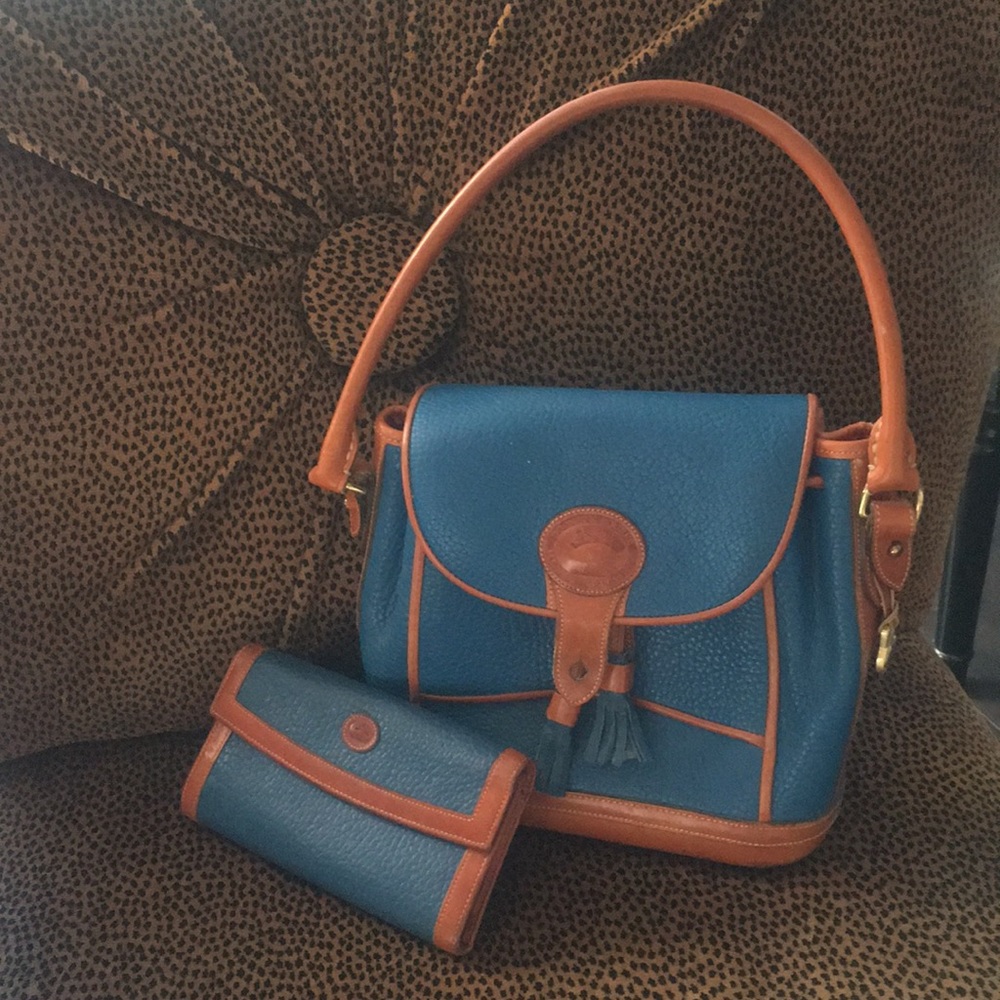 Dooney and Burke vintage handbag and wallet set